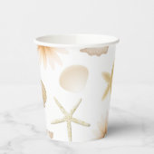 Gobelets En Papier Poche Plage Coquillages & Fleurs Été Papier Chic (Gauche)