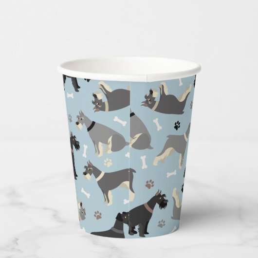 Gobelets En Papier Poches et os Schnauzer (Droite)