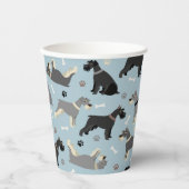 Gobelets En Papier Poches et os Schnauzer (Recto)