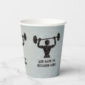 Gobelets En Papier Poids de levage pour homme fort - encouragement ma (Verso)