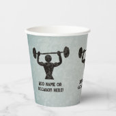 Gobelets En Papier Poids de levage pour homme fort - encouragement ma (Recto)