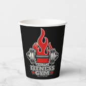 Gobelets En Papier Poids Personnalisé Levant Dumbbell Fitness Gym (Recto)