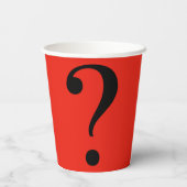 Gobelets En Papier Point de question Mystère Odeur rouge Coupes de pa (Verso)
