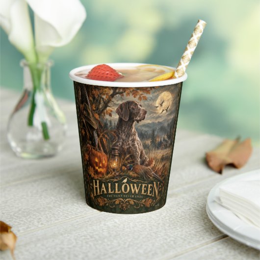 Gobelets En Papier Pointer allemand Halloween (Insitu)