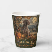 Gobelets En Papier Pointer allemand Halloween (Recto)