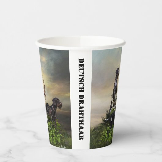 Gobelets En Papier Pointeur À poils durs allemand (Gauche)