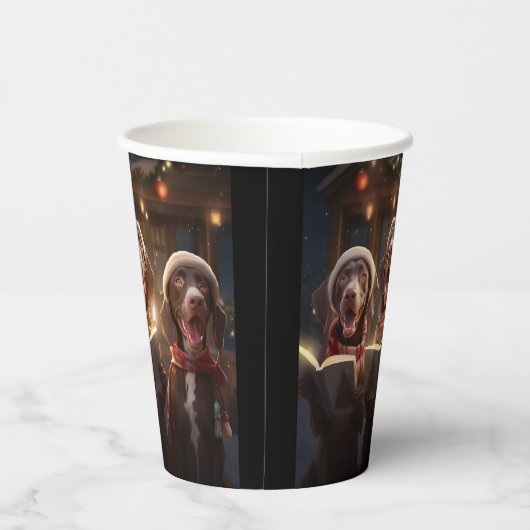 Gobelets En Papier Pointeurs courts allemands Carolage de Noël (Droite)