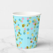 Gobelets En Papier Points Confetti modernes colorés et agréables (Droite)