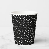 Gobelets En Papier Points dalmatiens, Zones dalmatiennes, Noir et Bla (Recto)