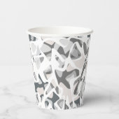 Gobelets En Papier Points gris clair motif Abstrait tacheté (Verso)