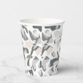 Gobelets En Papier Points gris clair motif Abstrait tacheté (Droite)