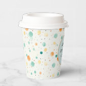 Gobelets En Papier POINTS Tangerins Turquoise (Droite)