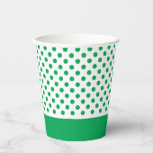 Gobelets En Papier Points verts (Recto)
