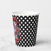 Gobelets En Papier Pois blancs - Accent rouge (Verso)
