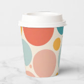 Gobelets En Papier Pois coloré (Verso)