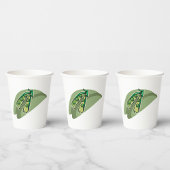 Gobelets En Papier Pois Dans Un Morceau