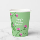 Gobelets En Papier Pois doux mignon 1er anniversaire fêtes enfants (Verso)