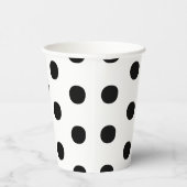 Gobelets En Papier Pois noir blanc grand élégant motif (Droite)