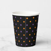 Gobelets En Papier Pois noirs violets d'Halloween (Droite)