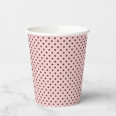 Gobelets En Papier Pois rose noir (Gauche)