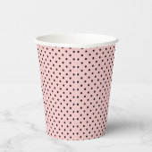 Gobelets En Papier Pois rose noir (Droite)