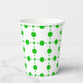 Gobelets En Papier Pois verts, Motif à points Polka, points, pointill (Verso)