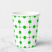 Gobelets En Papier Pois verts, Motif à points Polka, points, pointill (Recto)