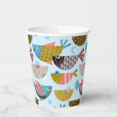 Gobelets En Papier Poisson rétro (Gauche)