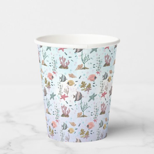 Gobelets En Papier Poisson Sous La Mer (Droite)