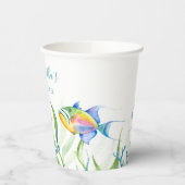 Gobelets En Papier Poissons tropicaux colorés (Gauche)