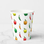 Gobelets En Papier Poivrons Bell et poivrons doux longs (Verso)