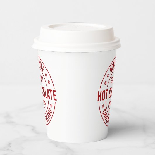 Gobelets En Papier Pôle Nord Chocolat chaud Noël (Gauche)