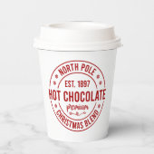 Gobelets En Papier Pôle Nord Chocolat chaud Noël (Verso)