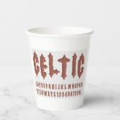 Gobelets En Papier Police alphabétique celtique (Recto)