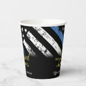 Gobelets En Papier Police Parti de retraite Police Police Ligne bleue (Gauche)