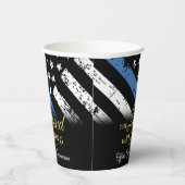 Gobelets En Papier Police Parti de retraite Police Police Ligne bleue (Droite)