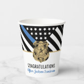 Gobelets En Papier Police Police Service de la retraite (Recto)