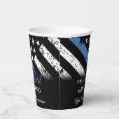 Gobelets En Papier Police Retraite Ligne bleue Drapeau Application de (Droite)