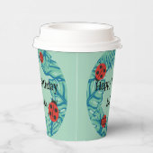 Gobelets En Papier Polka rouge mignon point Ladybug Jungle Feuille An (Droite)