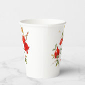 Gobelets En Papier Pomegranes aquarelle thème Couleurs vives (Droite)