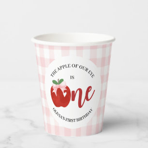 Gobelets En Papier Pomme de notre oeil Arc rose anniversaire