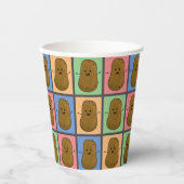 Gobelets En Papier Pomme de terre style pop art (Recto)