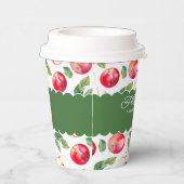 Gobelets En Papier Pommes rouges Botaniques personnalisables (Droite)