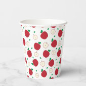 Gobelets En Papier Pommes rouges et pommes à demi (Verso)