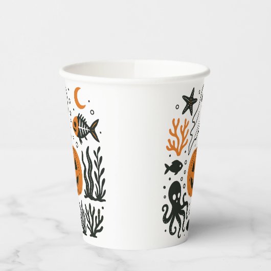 Gobelets En Papier pompage dans l'océan (Gauche)