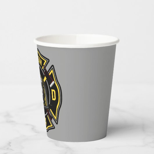 Gobelets En Papier Pompier AJOUTER LE NOM L'équipe de Secourt du serv (Gauche)