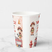 Gobelets En Papier Pompier Camion 1er fête d'anniversaire (Droite)