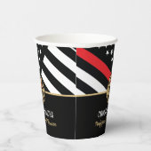 Gobelets En Papier Pompier Fire Academy Red Line Drapeau Graduation (Droite)