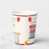 Gobelets En Papier Pompier Kawaii durable personnalisé (Droite)