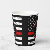 Gobelets En Papier Pompier Parti de retraite Personnalisé Mince Ligne (Droite)